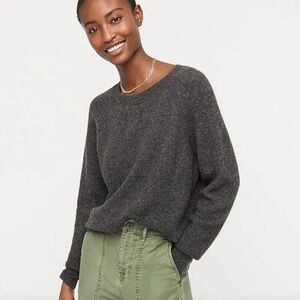 J crew merino wool alpaca blend waffle knit sweatshirt sweater